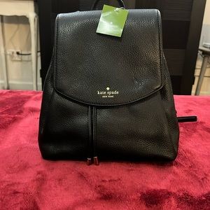 Kate spade black backpack never used with tags!!